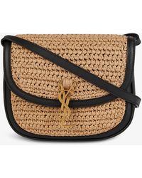 kaia baby leather saddle crossbody bolsa
