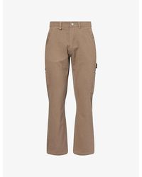 The Couture Club - Twill Rivet-Detail Relaxed-Fit Cotton Carpenter Trousers - Lyst