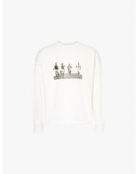 Bode - Finish Line Crew-Neck Relaxed-Fit Cotton-Jersey Sweatshirt - Lyst