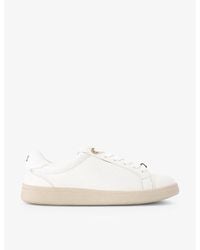 KG by Kurt Geiger - Eliza Brand-Plaque Faux-Leather Low-Top Trainers - Lyst