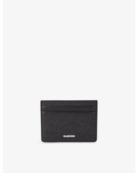 Sandro - Logo-Embossed Textured-Leather Card Holder - Lyst