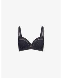 Chantelle - Romance Lace-Trim Underwire Bra - Lyst