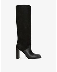 Alaïa - Square Knee-High 90 Leather Boots - Lyst