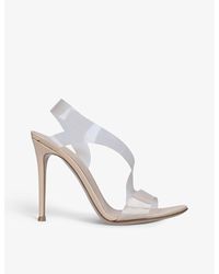 Gianvito Rossi - Metropolis 105 Pvc And Leather Heeled Sandals - Lyst