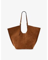 AllSaints - Ara Suede Tote Bag - Lyst