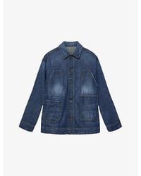 AllSaints - Mukesh Relaxed-Fit Denim Shacket - Lyst