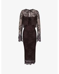House Of Cb - Larra Corset Lace Midi Dress With Bolero - Lyst