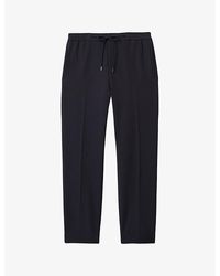 Reiss - Roy Contrast-Piping Relaxed-Fit Stretch-Jersey Trousers - Lyst