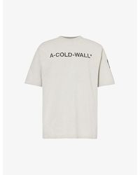 A_COLD_WALL* - Overdye Logo-print Cotton-jersey T-shirt - Lyst