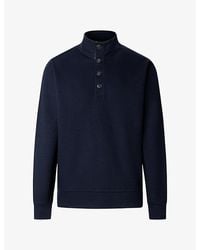 Hackett - Travel Half-Placket Cotton-Twill Jersey Sweatshirt - Lyst