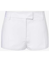 Valentino Garavani - Pressed-crease Slim-fit Cotton Shorts - Lyst