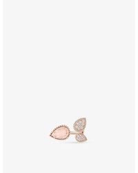 Boucheron - Serpent Boheme 18Ct Rose-, 0.49Ct Brilliant-Cut Diamond And 1.35Ct Quartz Ring - Lyst
