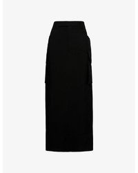 Rick Owens - Firbanks Slit Wool Midi Skirt - Lyst
