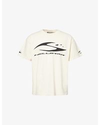 HELLSTAR - Cursive Logo-Print Cotton T-Shirt - Lyst
