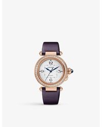 Cartier - Crwjpa0015 Pasha De 18ct Rose-gold, 1.15ct Diamond, Sapphire And Leather Interchangeable Strap Automatic Watch - Lyst