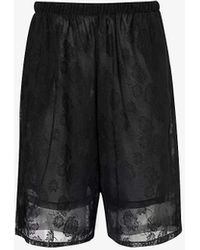 Conner Ives - Lace-overlay Relaxed-fit Woven Shorts - Lyst