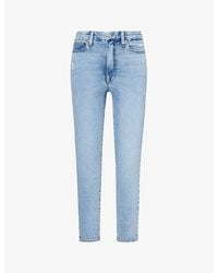 GOOD AMERICAN - Good Waist Slim-leg High-rise Stretch-organic Denim Jeans - Lyst