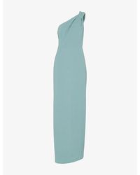 Whistles - Bethan One-Shoulder Stretch-Woven Maxi Dress - Lyst