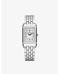Jaeger-lecoultre - Q3288120 Reverso Stainless-steel And ~26.29ct Brilliant-cut Diamond Quartz Watch - Lyst