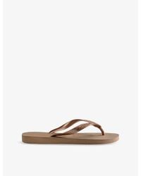 Havaianas - Top Tiras Metallic Rubber Flip-Flops - Lyst