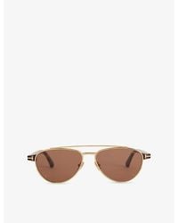 Tom Ford - Ft1361 Anthony 02 Aviator-Frame Metal Sunglasses - Lyst