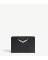 Zadig & Voltaire - Zadig & Voltaire Women's Noir Black Leather Card Holder - Lyst