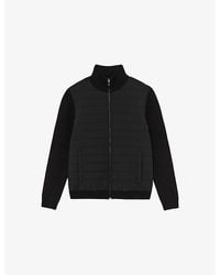 Reiss - Townsend Funnel-Neck Ribbed-Neck Jacket - Lyst