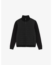 Reiss - Townsend Funnel-Neck Ribbed-Neck Jacket - Lyst