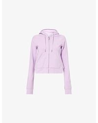 Juicy Couture - Oola Rhinestone-Branding Stretch-Woven Hoody - Lyst