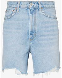 Agolde - Stella High-rise Organic And Recycled-cotton Denim Shorts - Lyst