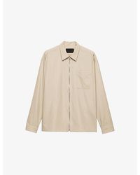 Prada - Loose-Fit Zip-Up Cotton Shirt - Lyst