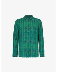 120% Lino - Tie-dye Striped Regular-fit Linen Shirt - Lyst