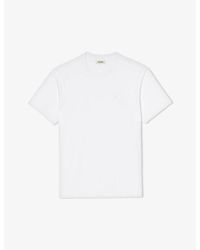 Sandro - Flower-embossed Short-sleeve Cotton T-shirt - Lyst