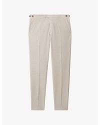 Reiss - Belmont Slim-fit Tapered-leg Stretch Woven-blend Trousers - Lyst