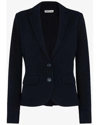 Whistles - Slim-fit Single-breasted Cotton-jersey Jacket - Lyst