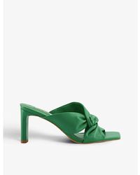 Dune - Magnet Twist-knot Heeled Leather Mules - Lyst