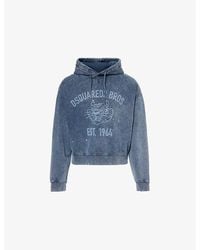 DSquared² - Paint-Splatter Brand-Paint Cotton-Jersey Hoody - Lyst