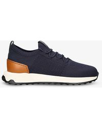 Tod's - Vy Run 63k Calzino Panelled Knitted And Leather Mid-top Trainers - Lyst