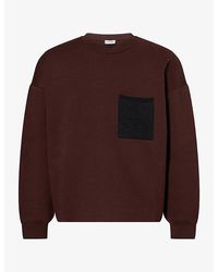 Loewe - Anagram Patch Knitted Cotton-Blend Jumper - Lyst
