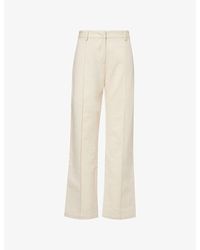 The Dropped Collection - Mid-Rise Tailored-Fit Cotton-Twill Trousers - Lyst