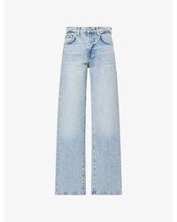 7 For All Mankind - Tess Straight-Leg High-Rise Denim Trousers - Lyst