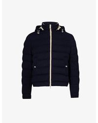 Eleventy - Vy Funnel-neck Slip-pocket Wool And Cashmere-blend Down-jacket - Lyst