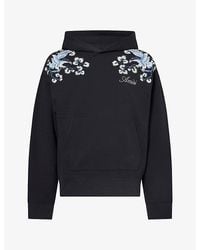 Amiri - Floral-Embroidered Cotton Hoody - Lyst