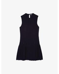 The Kooples - Sleeveless Pleated-Skirt Woven Mini Dress - Lyst