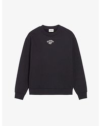 Claudie Pierlot - Brand-embroidered Dropped-shoulder Cotton Sweatshirt - Lyst