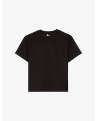 The Kooples - Round-Neck Relaxed-Fit Cotton-Blend T-Shirt - Lyst