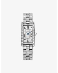 Cartier - Tank Américaine Small 18Ct- And Diamond Watch - Lyst