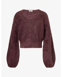 Stylein - Nemoli V-Neck Mohair-Blend Jumper - Lyst