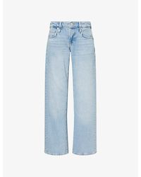 7 For All Mankind - Low Straight Denim Jeans - Lyst