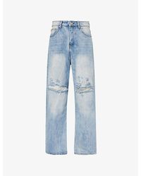 Basket Case - Light Lax Busted-Knee Relaxed-Fit Denim Jeans - Lyst